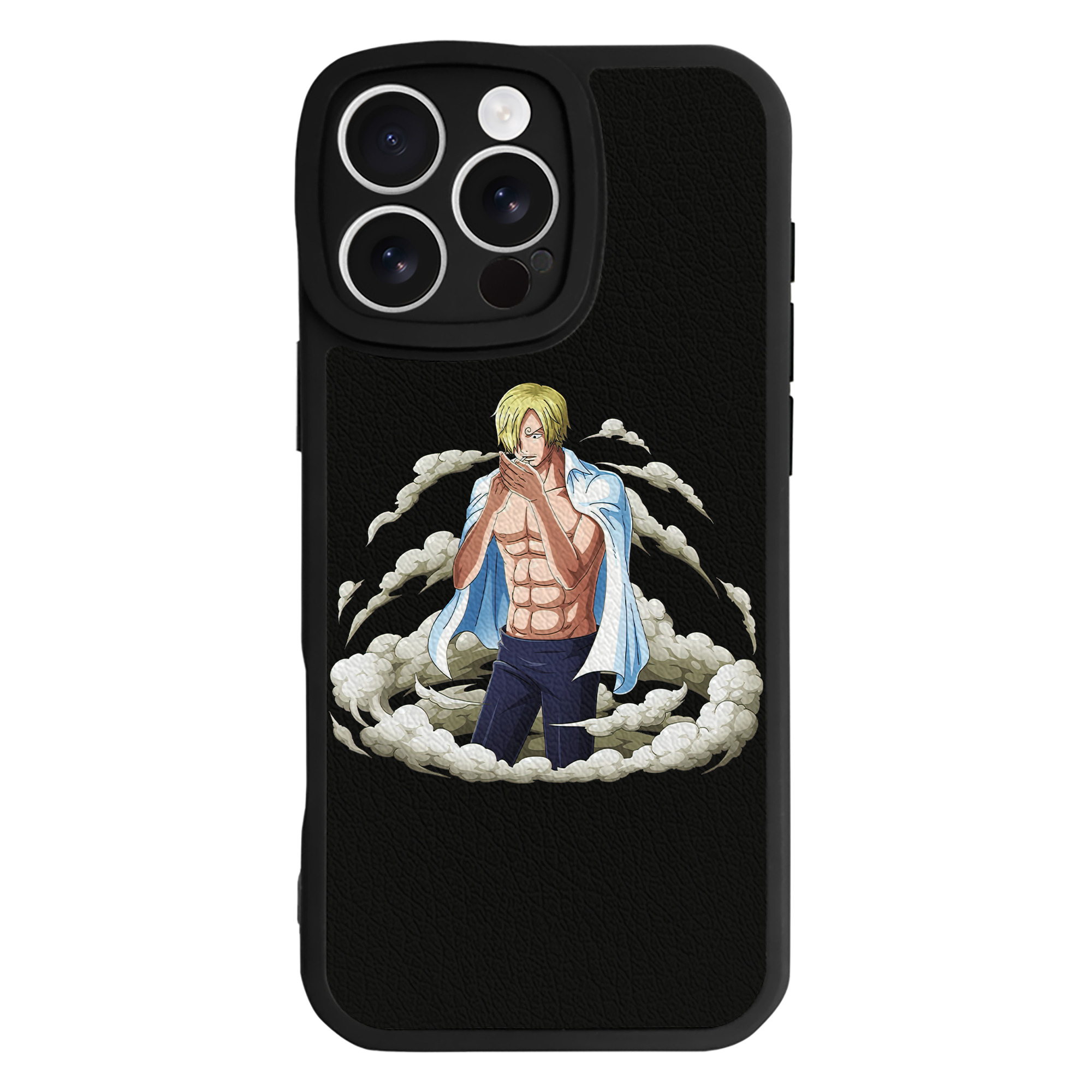 （画像用） ワンピース サンジ ONE PIECE Sanji 【iPhone 16シリーズ対応】シリコンスマホケース（レザー調） 材質：シリコン